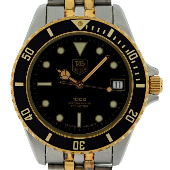 Tag Heuer 37mm Men's Professional 1000 Series Black Dive Watch